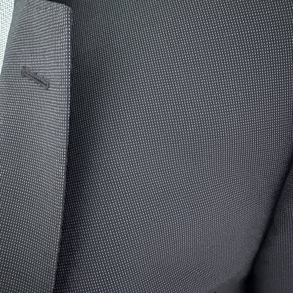 Fine Wool Blazer Suit Jacket sz 42R - Matt Black - Picture 4 of 16